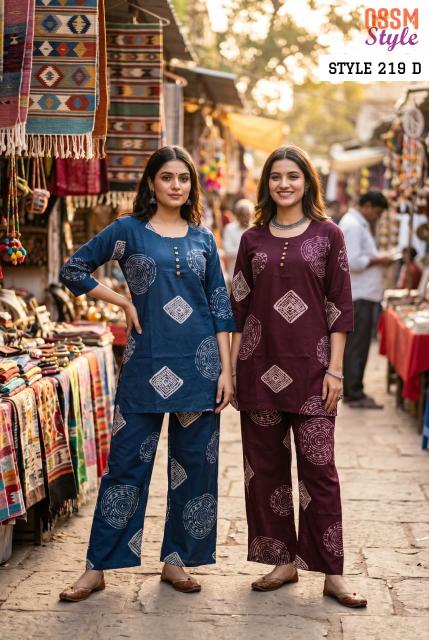 Ossm style 219D fancy co ord set wholesale